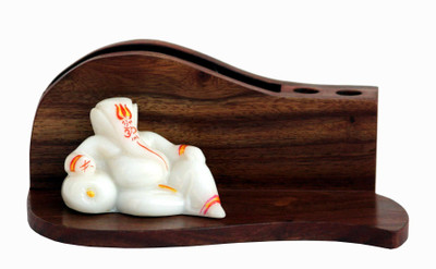 

Craft Junction 2 Compartments Wooden Pen stand(Multicolor)