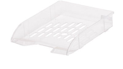 

Chrome 1 Compartments Plastic Document Holder(White)