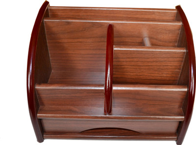 

Jaycoknit PS21 5 Compartments Wood Pen Stand(Brown)