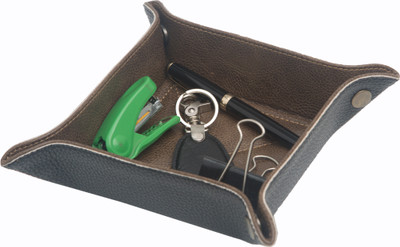 

RLE 1 Compartments Leatherite Desk Tray(Grey)