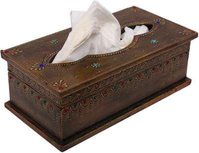 

Indikala 1 Compartments Wood, Acrylic Napkin Holder(Copper, Red, Blue, Green)