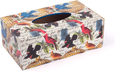 

IAM 1 Compartments Wood Tissue Box(Dark Blue)