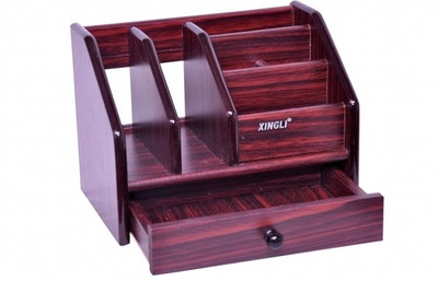36% OFF on Xingli Elegant 6 Compartments Wood Desk Organizer(Brown) 36% OFF on Xingli Elegant 6 Compartments Wood Desk Organizer(Brown)