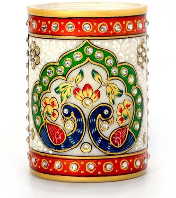 

Sovam Wooden 1 Compartments Marble Pen Stand(White)
