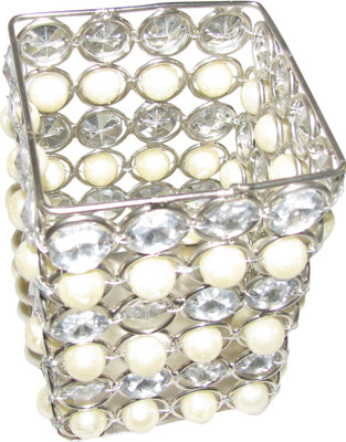 

MDIS Impex 1 Compartments METAL AND GEMS DESK PEN ORGINASER SILVER(Silver)