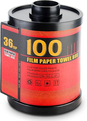GeekGoodies Film Roll 1 Compartments Plastic Tissue Box(Red)