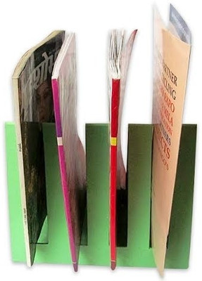 8% OFF on Indha Craft IC Recycled Paper 4 Compartments Card Board Magazine Holder(Green)