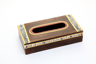 

Indikala 1 Compartments Wooden Tissue Box(Brown)