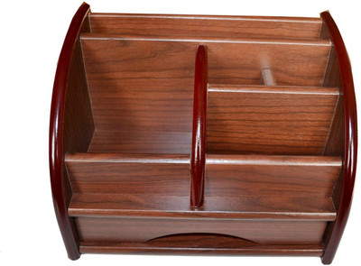 

Jaycoknit 8 Compartments Wood Pen Holder(Brown)