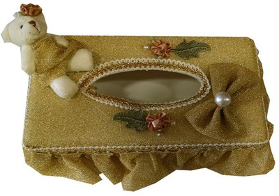 

Valtellina Car accessories 1 Compartments Plastic, Frills Tissue Box(Yellow)
