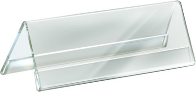 

Kebica 2 Compartments Acrylic 10" Desk Label Name Plate (Pack of 5)(Transparent)