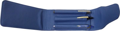 

Essart 3 Compartments Leather Pen Holder(Blue)