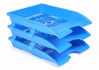 

RSM 3 Compartments Plastic File Holder(Blue, Beige, Grey)