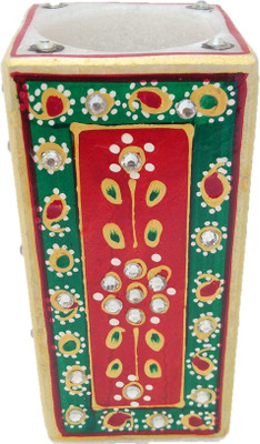 

JaipurCrafts Kundan 1 Compartments Marble Pen Stand(Multicolor)