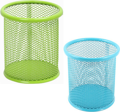 

Stealodeal 1 Compartments Metal Pen holder(Blue, Green)