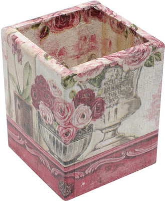 

IAM 1 Compartments Wood Pen Stand(Pink)