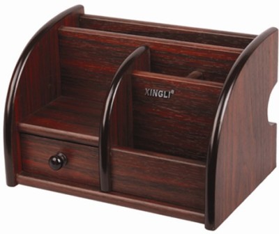 

XINGLI 6 Compartments WOODEN DESK ORGANISER(Brown)