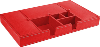 

Eco-Leatherette Regular 7 Compartments Leatherette Office Tray(Red)