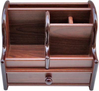 

Alishba 5 Compartments wood Wooden Mobile Holder(Brown)