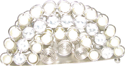 

MDIS Impex 1 Compartments METAL AND GEMS TISU PAPER STAND SILVER(Silver)