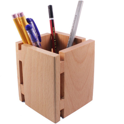 

Kebica Executive 1 Compartments Wood Pen Holder(Brown)