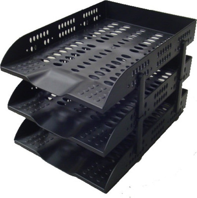 

Deli Corporate 3 Compartments Plastic Document Holder(Black)