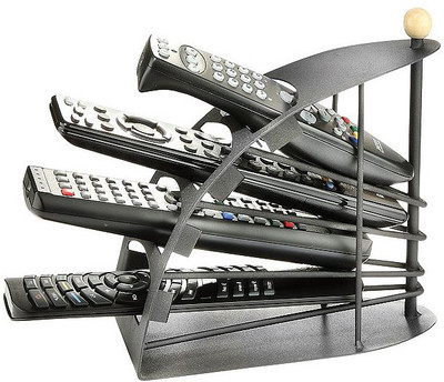 

Divinext E-111 4 Compartments Metal Remote Holder(Black)