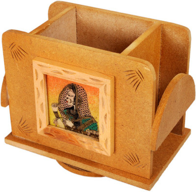 

Ratash.com 1 Compartments Wood Pen Stand Holder(Multicolor)