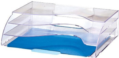 

Officemate International 3 Compartments Plastic Two-Way Organizer(Transparent)