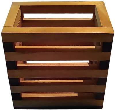 

Desi Karigar 1 Compartments Wood Wooden Pen Stand(Brown)
