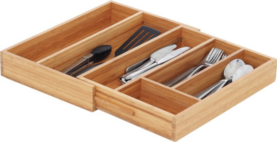 

Howards Pha033h 6 Compartments Bamboo Cutlery Organiser(Almond)