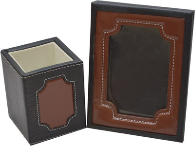 

Knott 1 Compartments Artificial Leather Desk Organiser(Multicolor)
