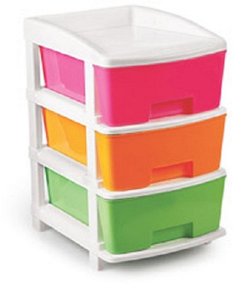 

Nakoda 3 Compartments Plastic Drawer(Multicolor)