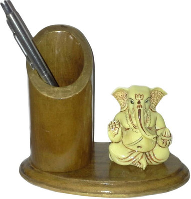 

Advent Crafts Ganesha Idol 1 Compartments Wooden Pen Stand(Multicolor)