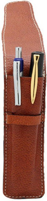 

RLE 1 Compartments Leather Pen Holder(Tan)