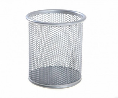 

Onlineshoppee CAC 1 Compartments Metal Pen Stand(Silver)