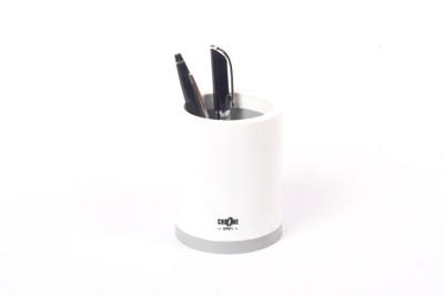 

Chrome Multipurpose 1 Compartments Plastic Pen Stand(White)
