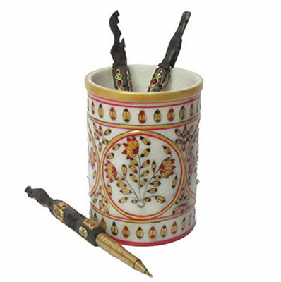 

KSC International 1 Compartments Marble PEN Holder(Multicolor)