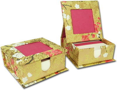 

Ratan Jaipur Printed 2 Compartments Handmade Paper Memo Pad(Multicolor)
