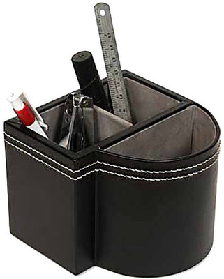 

Essart T-15A 3 Compartments Wooden Pen Holder(Black)