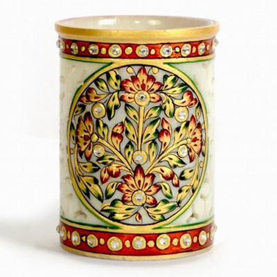 

KSC International 1 Compartments Marble PEN Holder(Multicolor)