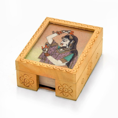 

Little India HCF361 1 Compartments Wood Visiting Card Box(Brown)