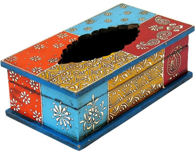 

Purpledip Royal 1 Compartments Wooden Tissue Box(Multicolor)
