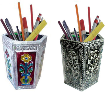 

Goldcave 1 Compartments Wooden Pen Stand(Multicolor)