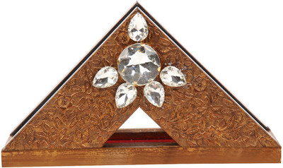 

Hastkala 1 Compartments Wooden Tissue Stand(Copper)