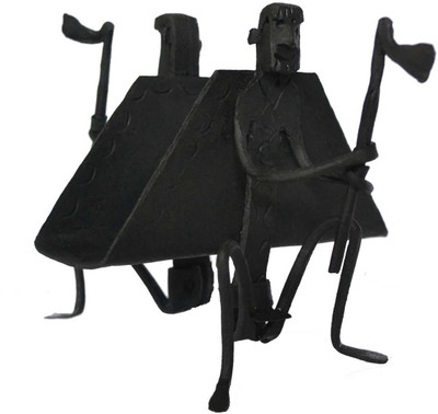 

Chinhhari Arts Tukins 2 1 Compartments Wrought Iron Visiting Card Holder(Black)