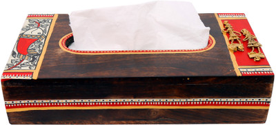 

Indikala 1 Compartments Wooden Tissue Box(Brown, Yellow, White)