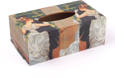 

IAM 1 Compartments Wood Tissue Box(Black)