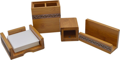 

Knott 3 Compartments Bamboo Wood Desk Organiser(Wood)