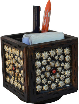 

eCraftIndia ESR008 1 Compartments Wooden Pen Stand(Brown)